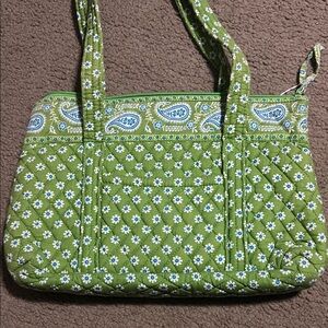 Vera Bradley Green Floral Shoulder Bag